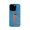 Cute kawaii pajama girl illustration on silicone iPhone case