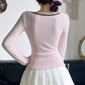 Elegant lolita-inspired knit crop top for fashion lovers