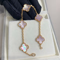 V-Gold bracelet in pink and gold for women, one size 21 cm