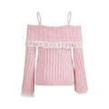 Long sleeve soft girl jumper with bow decorations