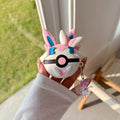 Red and white Poké Ball case for AirPods