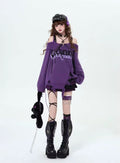Cozy and edgy grunge sweater with soft punk look and Harajuku style