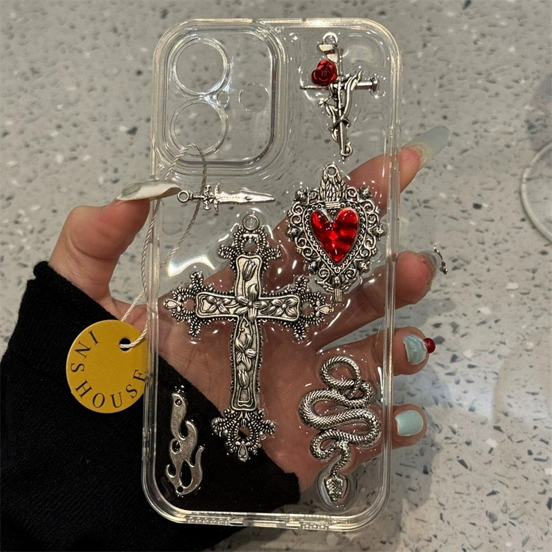 Black Gothic Cross Phone Case for Alternative Style Lovers