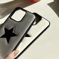 The case fitted on an iPhone, demonstrating its snug fit and stylish appearance.