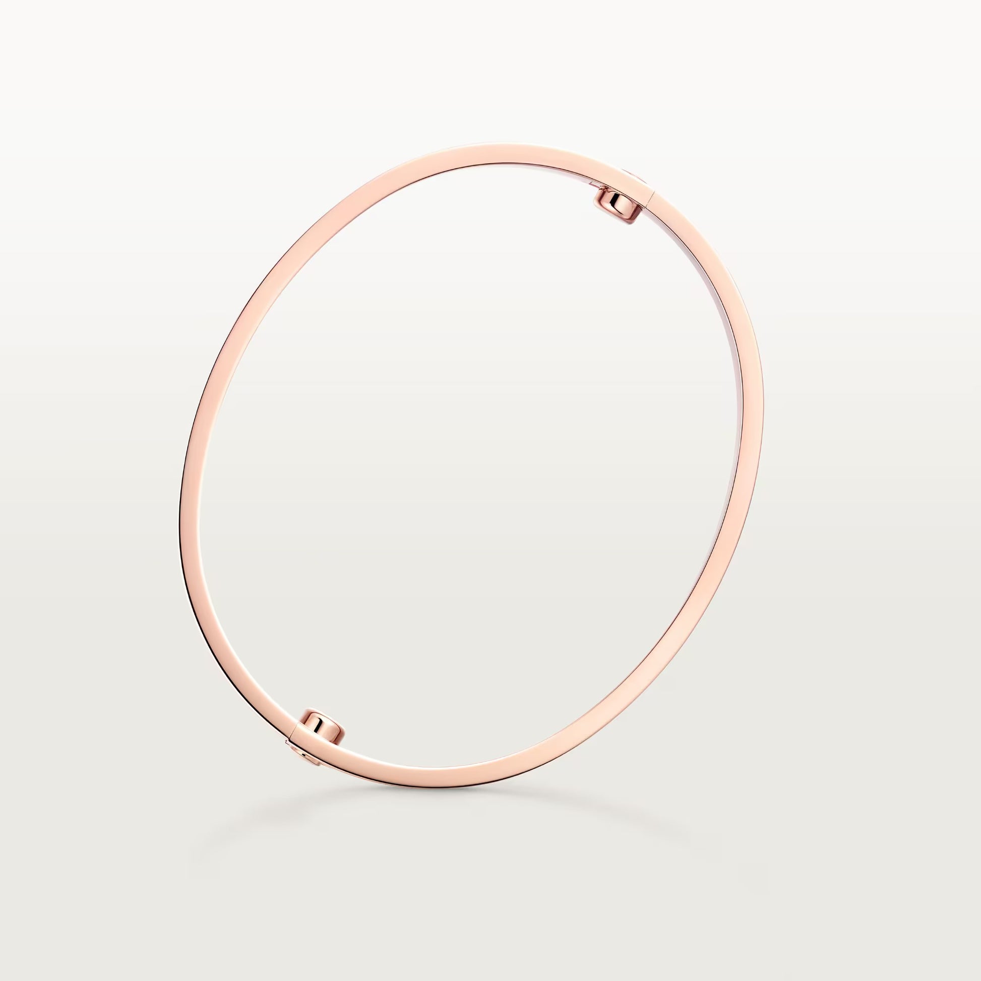 Elegant rose gold love bracelet with 18K plating and minimalist style