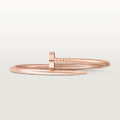 Elegant rose gold nail bracelet for women with 18K plating