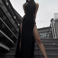 Sexy goth dress styled with accessories
