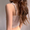 Low-cut lace-up angelcore cami with spaghetti straps