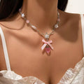 Soft girl aesthetic strawberry choker for Y2K-inspired fashion
