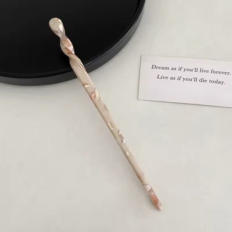 Classic resin hair stick for thick and fine hair