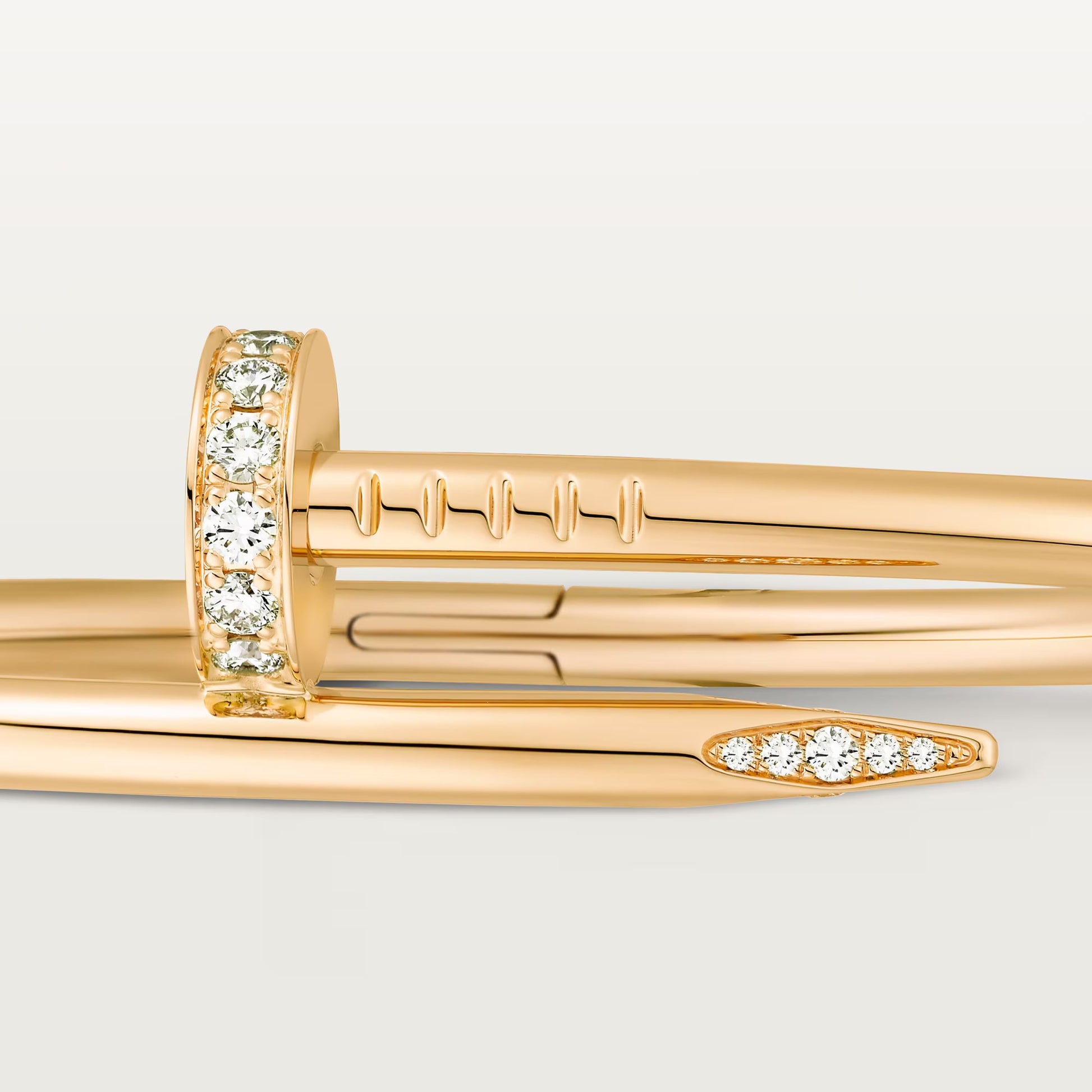 Sparkling gold nail bracelet for women, designer look and shine