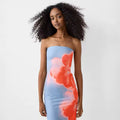 Backless bodycon beach sundress for women