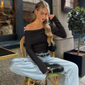 Fashion-forward off shoulder sweater for winter