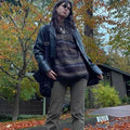 Vintage Y2K pullover sweater with earthy tones and cozy knit fabric