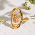 Fashionable oval bee ring perfect for boho and aesthetic outfits