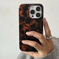 Shockproof silicone case featuring dark leopard vortex pattern