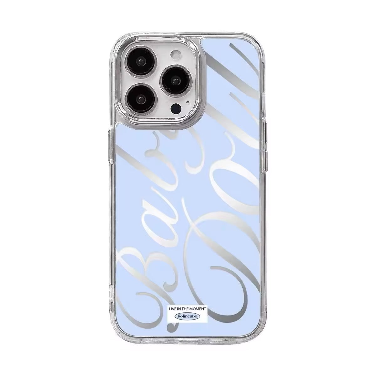 Luxury Blue Silver-Plated iPhone Case for Stylish Protection