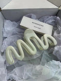 Trendy colorful wave hair claw for ponytails and updos