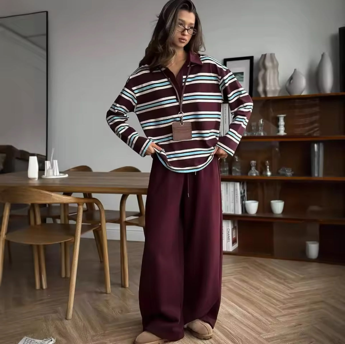 Vintage inspired long sleeve top for spring streetwear