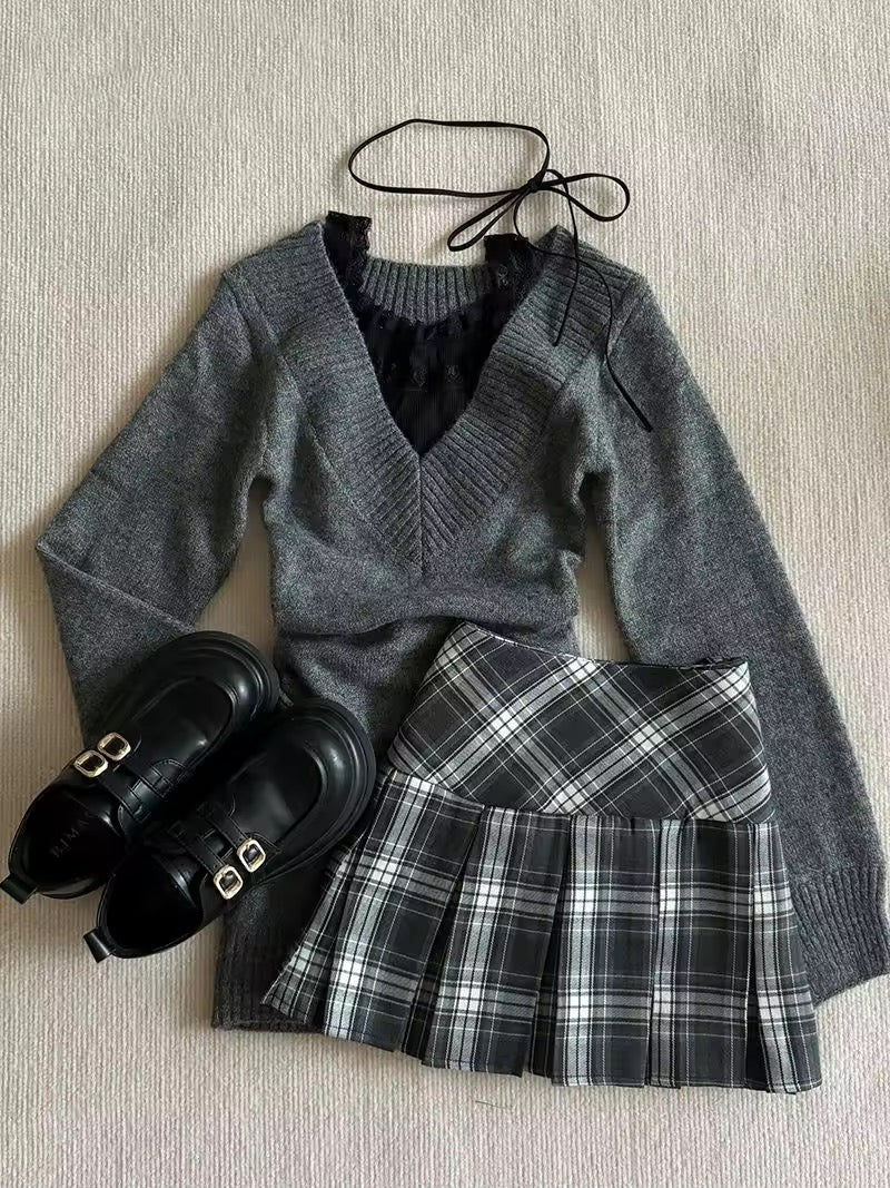 vintage coquette 3-piece outfit set for women in gyaru style