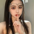 Oriental hanfu headdress with delicate crystal details