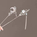 Elegant celestial hairpin with a moon and star design