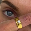 Vintage-inspired freshwater pearl ring for women
