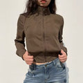 Casual vintage streetwear jacket for women
