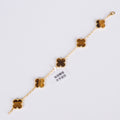 Waterproof tiger eye bracelet with lucky charm design
