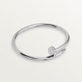 High-end white gold bangle with crystals, perfect gift for her