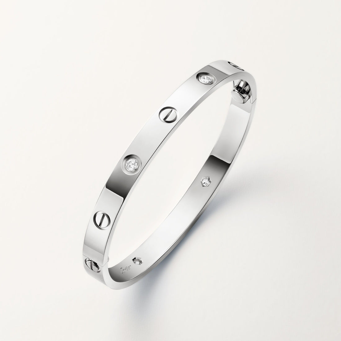 Elegant gold love bracelet for her with 18K gold plating and shine
