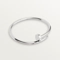 Elegant 18K white gold nail bracelet for women, waterproof and chic