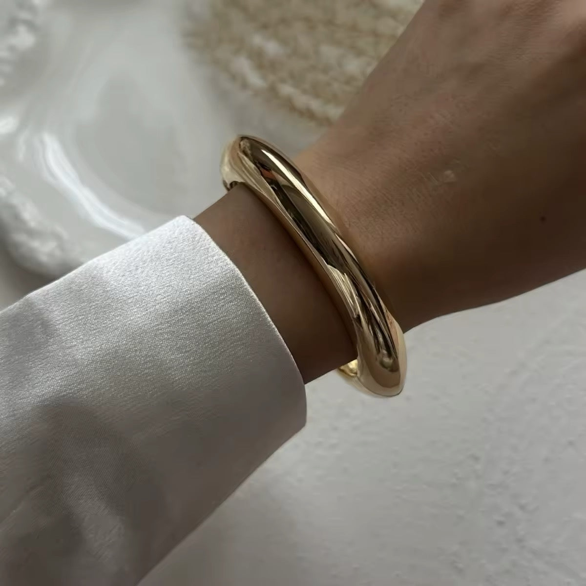 Adjustable open cuff bracelet for a modern touch