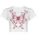 Trendy Y2K butterfly crop top perfect for casual & party outfits