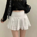 White tiered mini skirt styled for summer