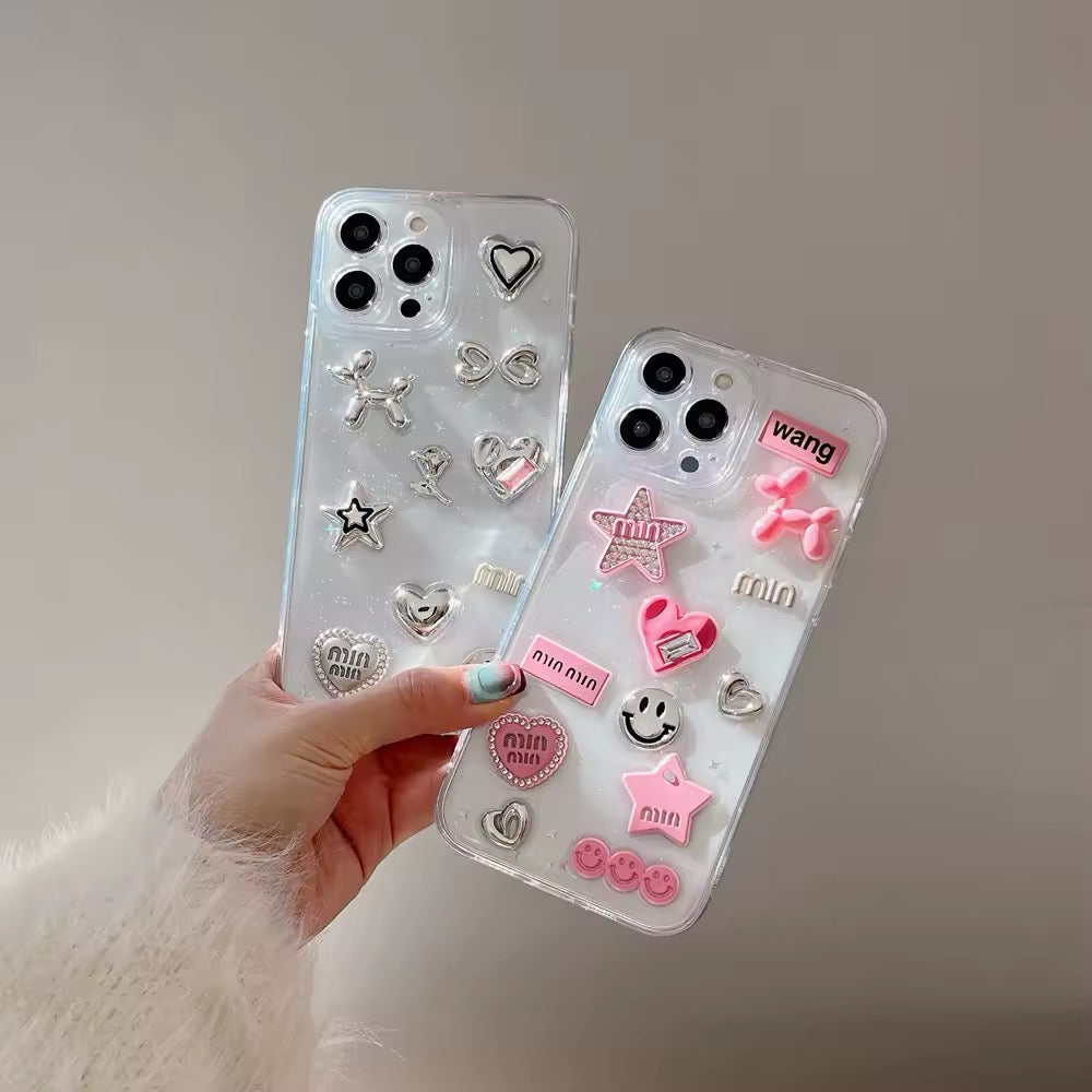 Glitter Epoxy Shockproof iPhone Cover for Aesthetic Lovers