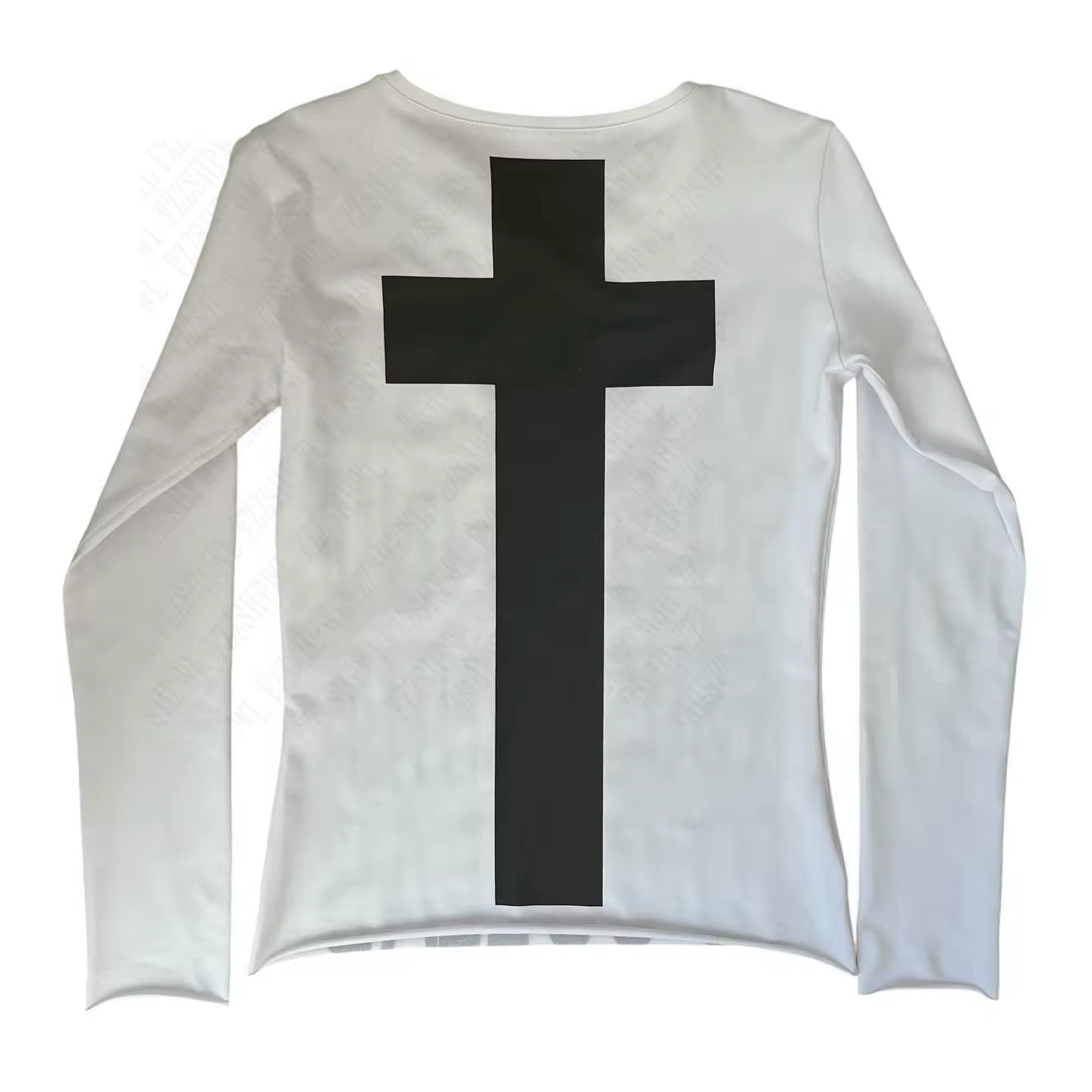 Harajuku emo girl white tee with strong message print and gothic style