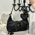 Silver kawaii ita bag styled with balletcore accessories in a romantic fairycore room for aesthetic outfits